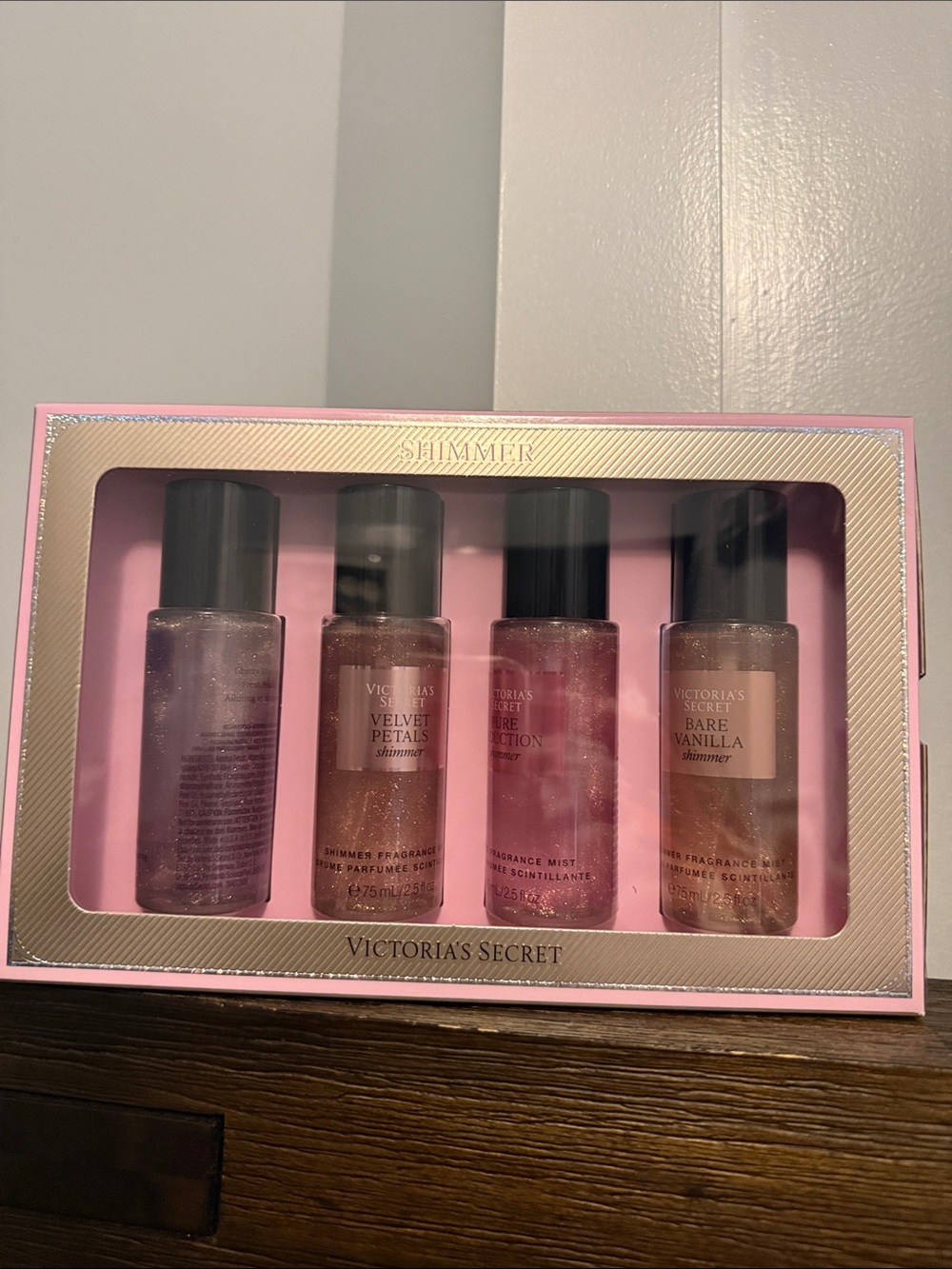 Victoria's Secret Pink and Gold Shimmer Fragrance Mist Gift Set